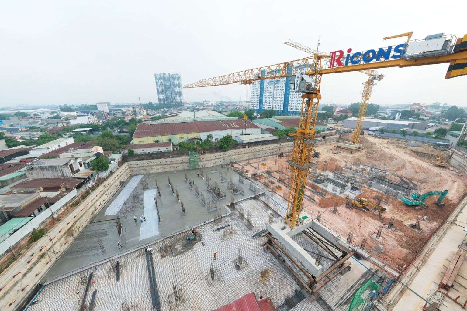 Tổng thầu Ricons thi công thần tốc tại đại công trường TT AVIO 2026